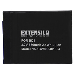 Vhbw EXTENSILO 3x Batteries compatible avec Sony Cybershot DSC-T70, DSC-T77, DSC-T90, DSC-T700 appareil photo, reflex numérique (650mAh, 3,7V, Li-ion)