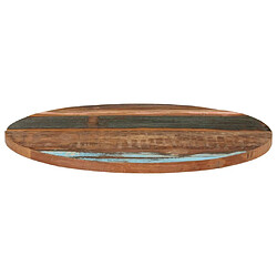 vidaXL Dessus de table rond 70 cm 25-27 mm Bois de récupération solide