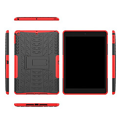 Coque en TPU hybride antidérapant avec béquille rouge pour votre Apple iPad 10.2 (2019)