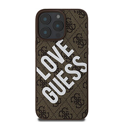 Guess Maroquinerie Guess Coque iPhone 16 Pro MagSafe - Marron