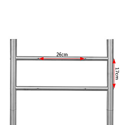 Avis Helloshop26 Support en acier inoxydable pour boîte aux lettres 120 x 50 cm 1002001