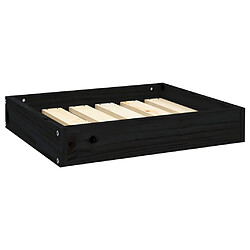 vidaXL Lit pour chien Noir 51,5x44x9 cm Bois de pin solide