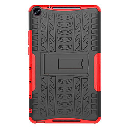 Wewoo Housse Coque Pour Huawei MediaPad M5 Lite 8 Texture de pneu TPU + PC Antichoc avec support rouge