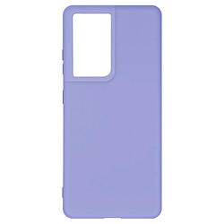 Avizar Coque Samsung Galaxy S21 Ultra Silicone Souple Soft Touch Compatible QI Violet