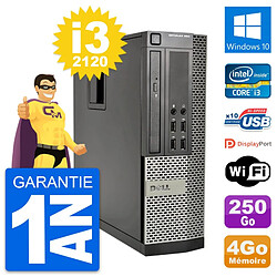 PC Dell OptiPlex 990 SFF Intel i3-2120 RAM 4Go Disque Dur 250Go Windows 10 Wifi - Occasion