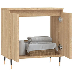 Avis Maison Chic Armoire de bain,Meuble de rangement de salle de bain,Meuble haut chêne sonoma 58x33x60 cm bois d'ingénierie -GKD865134