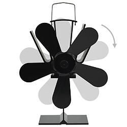 Avis vidaXL Ventilateur de poêle alimenté par chaleur 5 pales Noir