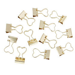 12 Pièces Métal Foldback Binder Clips École Bureau Papier Clips Or