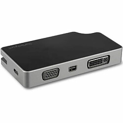 StarTech.com Adaptateur multiport AV numérique USB-C - VGA / DVI / HDMI / mDP - PD 95 W - Câble intégré - Gris sidéral (CDPVDHMDPDP)