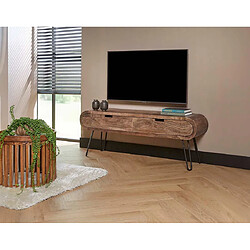 Avis Lisa Design Kampur - meuble tv - bois massif de manguier - 135 cm