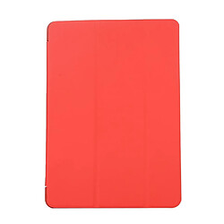 Coque en silicone + PU triple pli avec support rouge pour votre Apple iPad Mini (2019) 7.9 pouces