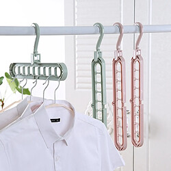 Wewoo Accueil Rangement Organisation Cintres Séchoir Rack Foulard en plastique Vert