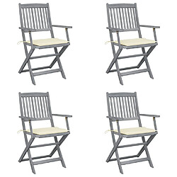 vidaXL Chaises pliables d'extérieur lot de 4