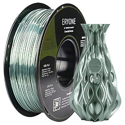 None Filament PLA soie ERYONE pour imprimante 3D 1 kg (2,2 lbs)/bobine - Vert foncé