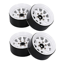 Jante En Métal De Diamètre 54 Mm Pour Voiture De Route 1/10 Et Voiture De Dérive Blanc 4pcs