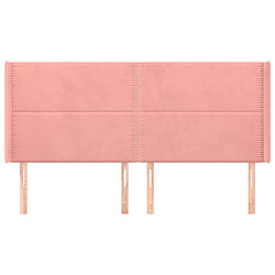 Avis Maison Chic Tête de lit moderne avec oreilles pour chambre - Décoration de lit Rose 163x16x118/128 cm Velours -MN38164