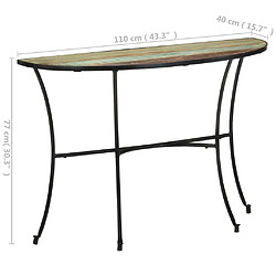 vidaXL Table d'appoint 110x40x77 cm Bois de récupération massif pas cher