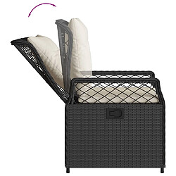 Acheter vidaXL Ensemble à manger de jardin 9pcs coussins noir résine tressée