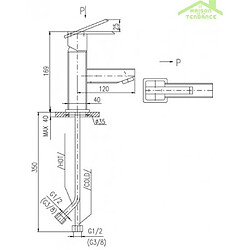 Rav Mitigeur lavabo LOIRA sans ou avec siphon en chrome ou or - Sans siphon