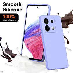 Htdmobiles Coque pour Xiaomi Redmi Note 13 Pro 5G / Poco X6 5G - housse etui silicone gel fine + verre trempe - MAUVE