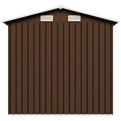 Acheter Helloshop26 Abri de jardin cabane cabanon maison de stockage remise extérieur hangar outils robuste 204 x 132 x 186 cm acier marron 02_0022386