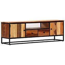 Maison Chic Meuble TV scandinave - Banc TV pour salon 120 x 30 x 40 cm Bois de récupération massif et acier -MN64700