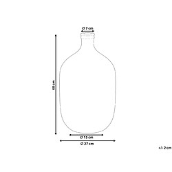 Avis Beliani Vase décoratif SAMOSA fait à la main Verre 48 cm Turquoise