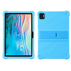 Coque en silicone quatre coins améliorés avec béquille, bleu ciel pour votre TCL Tab 10s 9081X