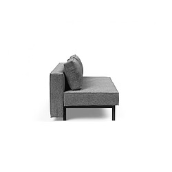 Inside 75 INNOVATION LIVING Canapé design SLY convertible lit 140*200 cm pieds métal noir, tissu Twist Charcoal pas cher