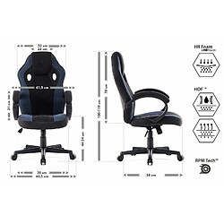 Sense7 SENSE 7 Prism | Siège Gamer Fabric Gaming Chair noir et bleu pas cher