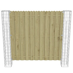 Avis vidaXL Poteaux de gabion de jardin 2 pcs Acier galvanisé 20x20x190 cm