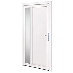 vidaXL Porte d'entrée Blanc 108x208 cm PVC