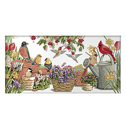 Ensemble De Broderie De Kits De Point De Croix Estampillé - Motif D'oiseaux 14CT 54x30cm