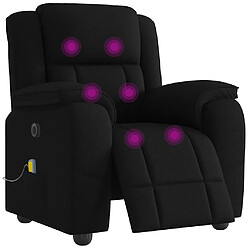 vidaXL Fauteuil de massage inclinable électrique Noir Tissu