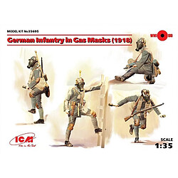 Icm Figurine Mignature German Infantry In Gas Masks (1918)