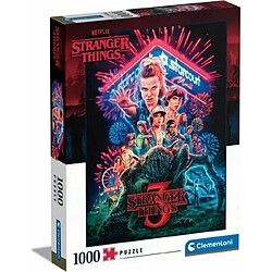 Clementoni Stranger Things 1000 pièces, Fantaisie, Film, Puzzle Netflix, Divertissement pour Adulte-fabriqué en Italie, 39653, Multicolore, Medium