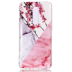 Wewoo Coque en TPU Motif Marbre Pour OnePlus 6 Plum Blossom