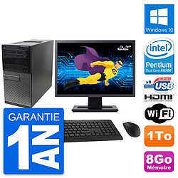 PC Tour Dell 390 MT Ecran 22" Intel G630 RAM 8Go Disque 1To HDMI Windows 10 Wifi - Occasion