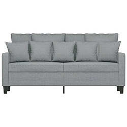 Avis Maison Chic Canapé à 2 places,Sofa de Salon,Canapé droit Gris clair 140 cm Tissu -GKD393444