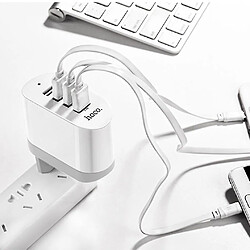 Acheter Universal HOCO C19 portable 5V 1A / 2.4A quatre ports USB Charger à 90 degrés