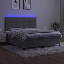 Acheter Sommier à lattes,Cadre à lattes de lit pour Adulte matelas et LED Gris clair 160x200 cm -MN30795