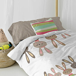 Happy Friday Housse de coussin HappyFriday Moshi Moshi Rabbit Family Multicouleur 50 x 30 cm pas cher