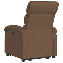 Avis vidaXL Fauteuil inclinable Marron Tissu