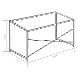 vidaXL Bureau d'ordinateur Blanc 120 x 60 x 70 cm pas cher