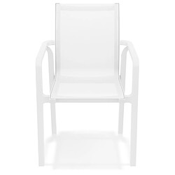 Avis Alterego Chaise de jardin avec accoudoirs 'CINDY' en matière plastique blanche empilable