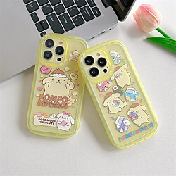 GUPBOO Étui pour iPhone12ProMax Étui de téléphone portable de dessin animé de chien pudding mignon transparent