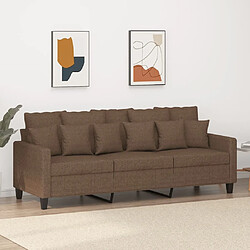 Maison Chic Canapé à 3 places,Canapé droit,Sofa de Salon,Banquette Marron 180 cm Tissu -GKD496064