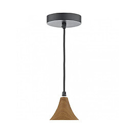 Avis Luminaire Center Suspension Gaucho noir mat et bois 1 ampoule