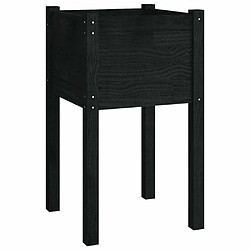 Acheter Maison Chic Jardinière,Bac à fleurs - pot de fleurs d'extérieur 2pcs Noir 40x40x70cm Bois de pin massif -GKD93178