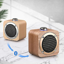 Avis Universal Porceau Bluetooth Portable Bluetooth Basse sans fil Subwoofer Wooden Enceinte Musique Plate-Pierre (Style de noix)